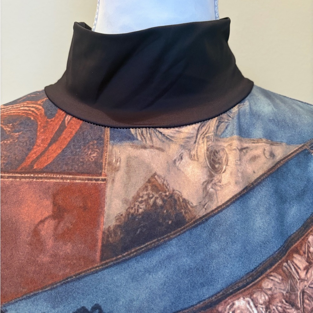 #183 Stylewe Multicolor Patchwork Turtleneck Top.… - image 8